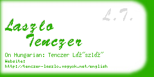 laszlo tenczer business card